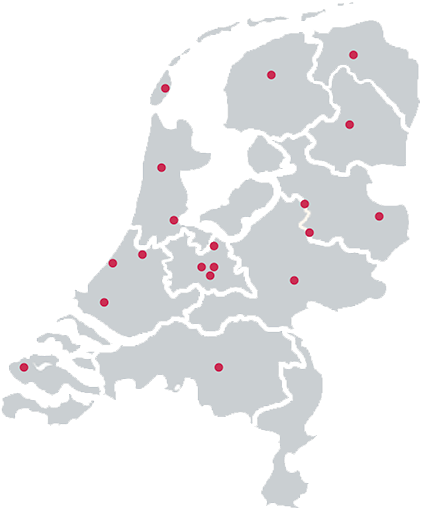 ledenwebsites kaart nederland